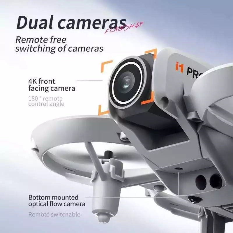 Drone with HD Camera for Adults, 360° Rolling Intelligent Obstacle Avoidance One-Key Takeoff/Landing, Headless Mode 2 Batteries Remote Control Drone Portable Mini Aircraft Gifts